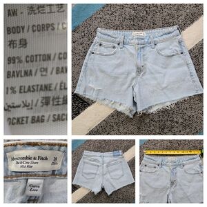 Abercrombie & Fitch Curve Love Mid Rise A Line Shorts,  Size 26, NWOT